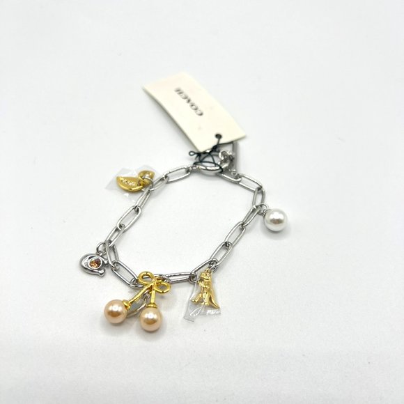 COACH Cherry Charm Bracelet in Silver-tone MSRP $145 NWT - Picture 3 of 3